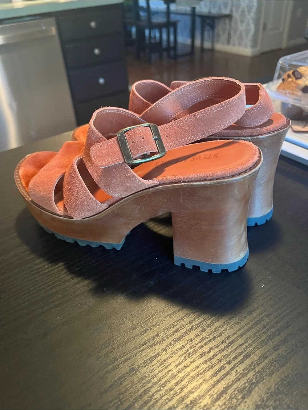 Steve Madden Rust Suede Platform Sandal